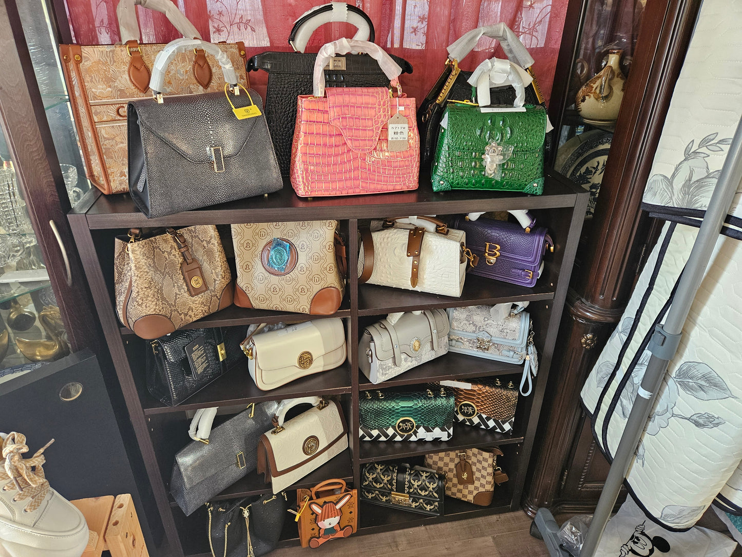 Shoulder Bag - Brown on Brown Pattern