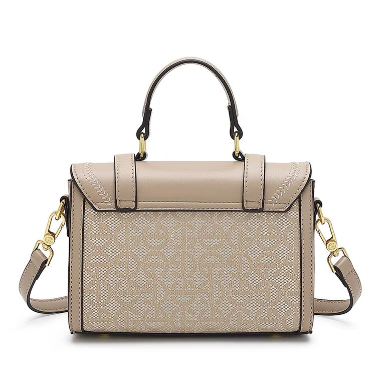 Purse - Beige Gufeini Logo Pattern