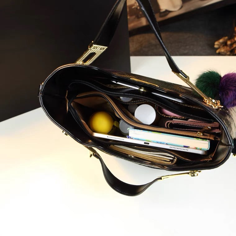 Handbag - Purple and Green