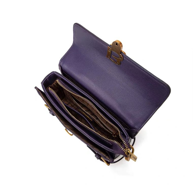 Handbag - Purple - Stitched Pattern