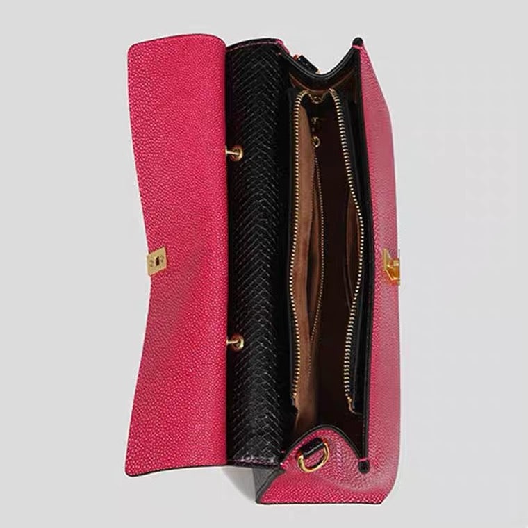 Shoulder Bag - Large - Clamshell Fish Skin Motif