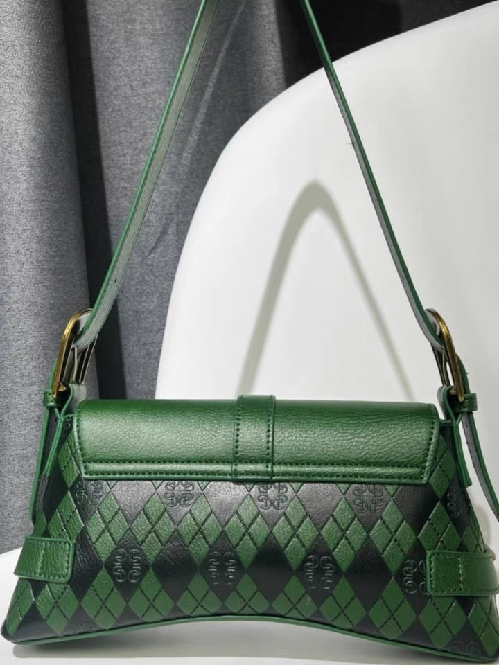 Shoulder Bag - Green Saddle Bag