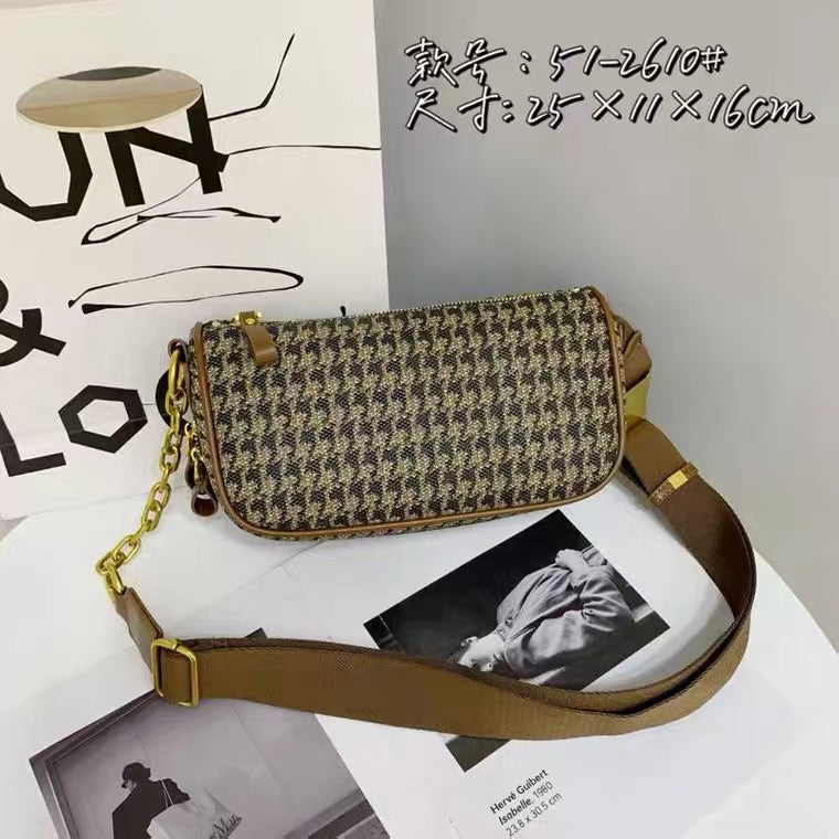 Clutch - Brown on Brown Pattern
