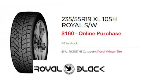 235/55R19 Royal Black WINTER Tire