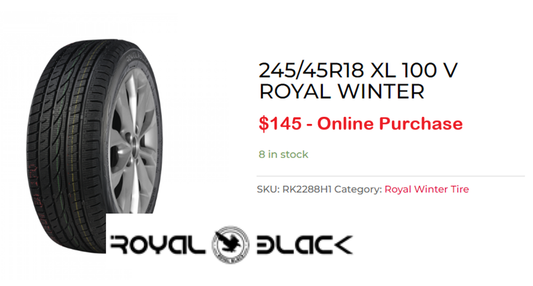 245/45R18 Royal Black Winter Tire