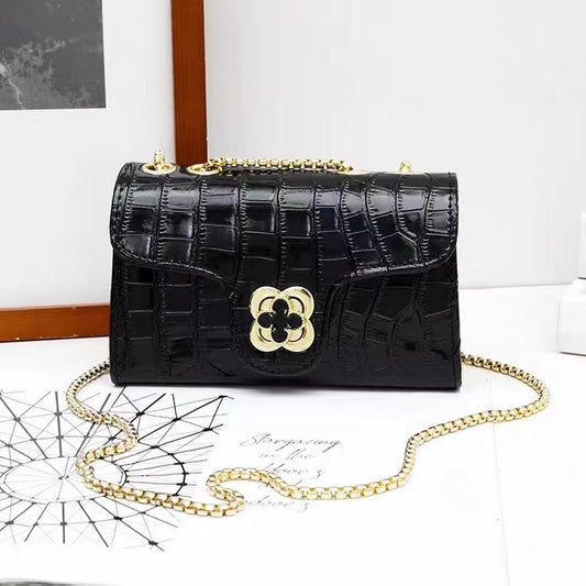 Clutch - Black with Gold Shoulder Chain