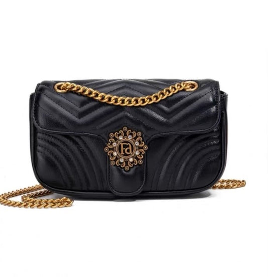 Clutch - Black with Gold Accents
