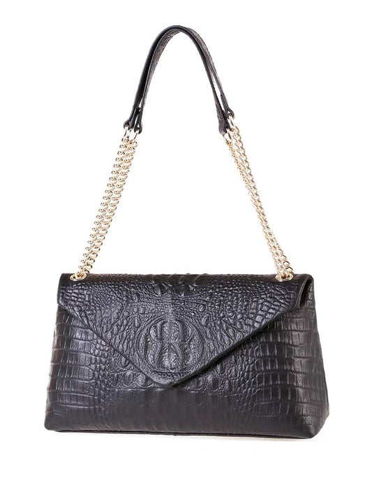 Handbag - Black Crocodile Skin